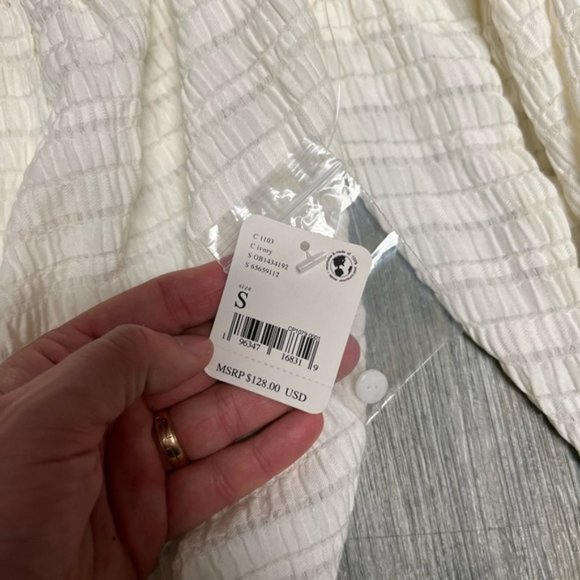 Free People Hailey Blouse Size Small Oversized Textured - Picture 7 of 11